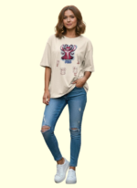 Cartoon Print Oversized T-Shirt